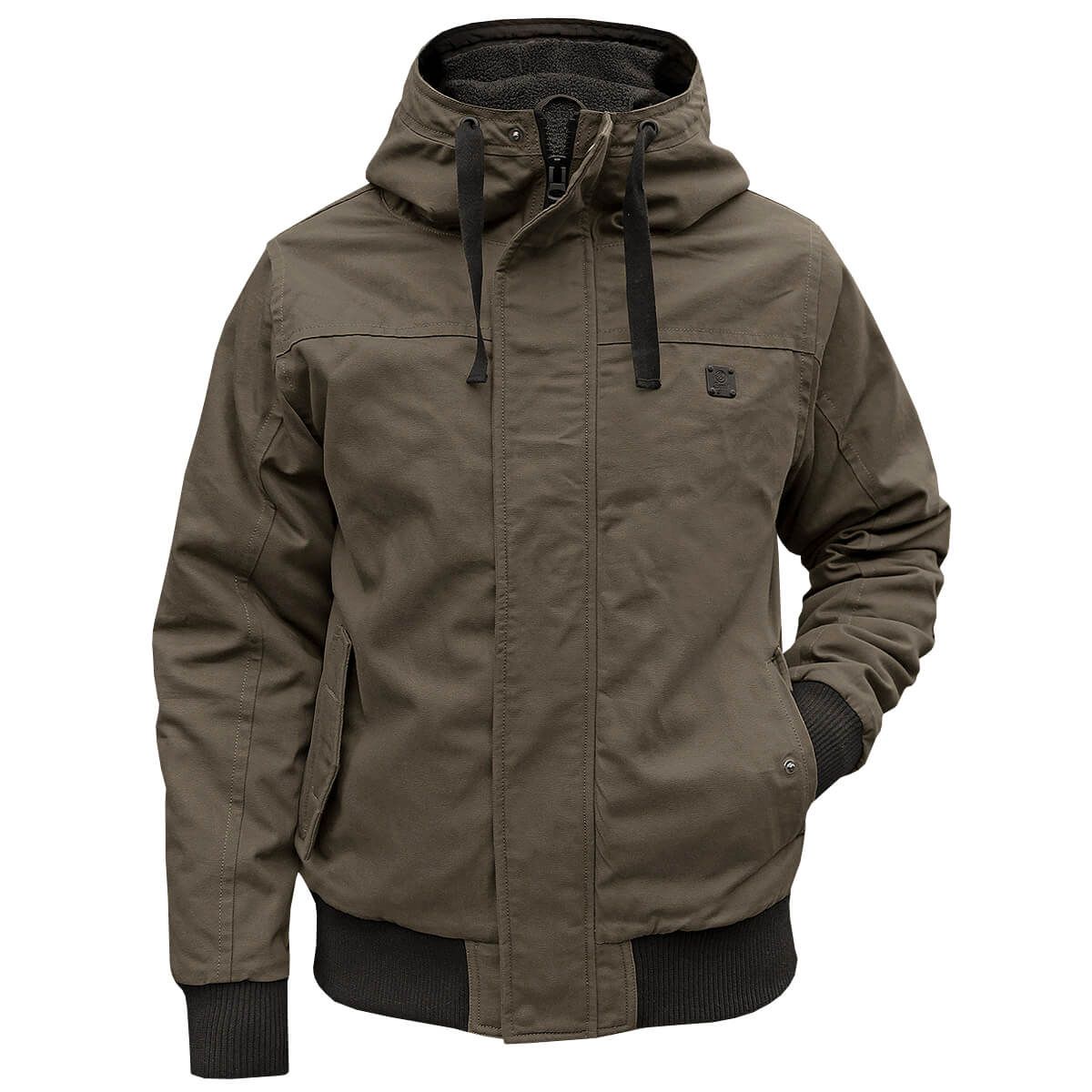 Herren Winterjacke | Sportlicher Kurzschnitt | Kapuze & Windschutz gegen Kälte