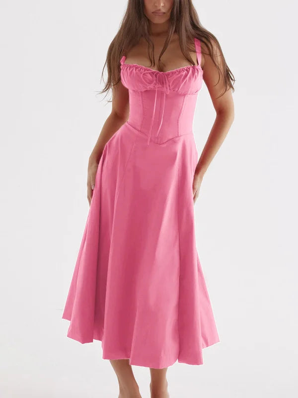 Variant image for Damen Sommerkleid Boho mit Spaghetti-Trägern und Geteiltem Design - Merle-50