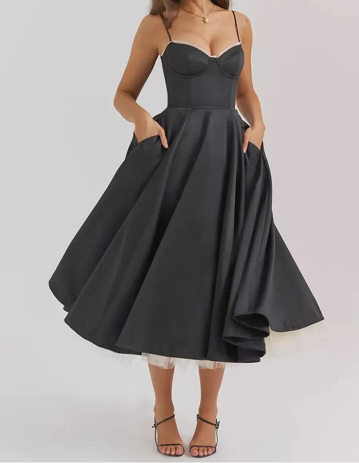 Damen Elegantes Lässiges Schickes Midikleid - Lisa