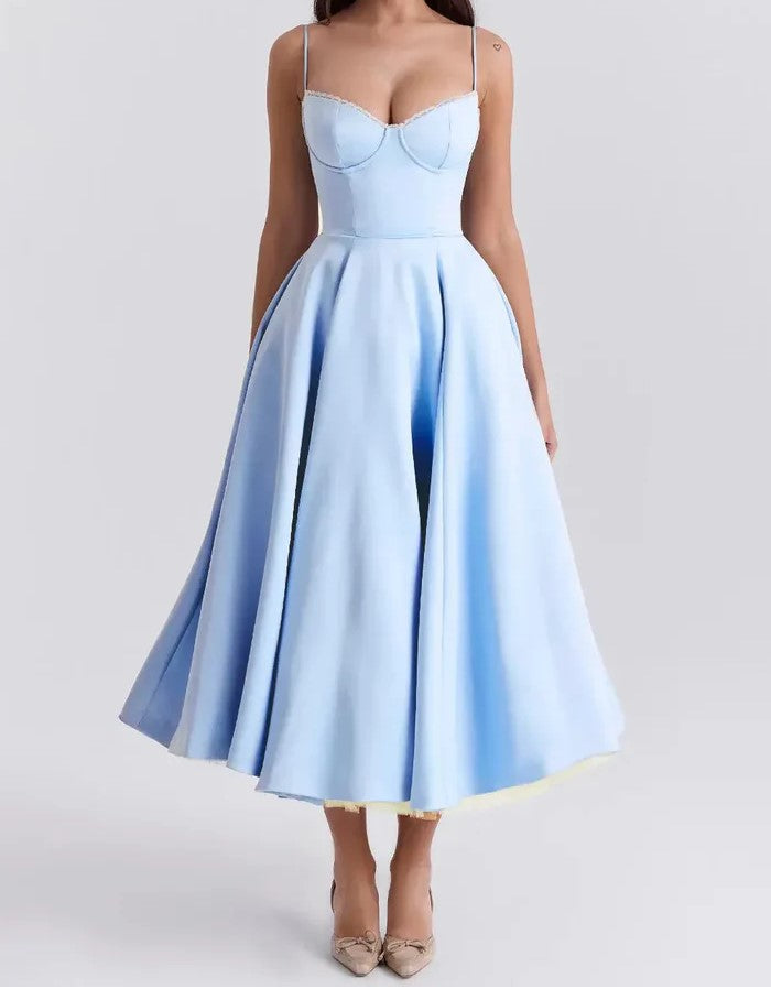 Damen Elegantes Lässiges Schickes Midikleid - Lisa