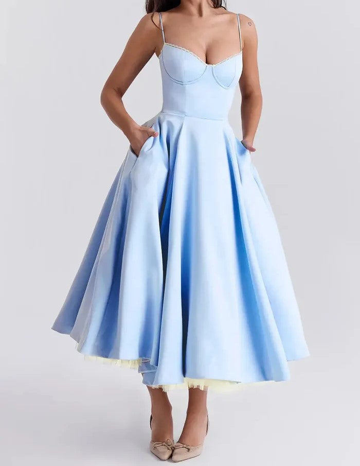 Damen Elegantes Lässiges Schickes Midikleid - Lisa