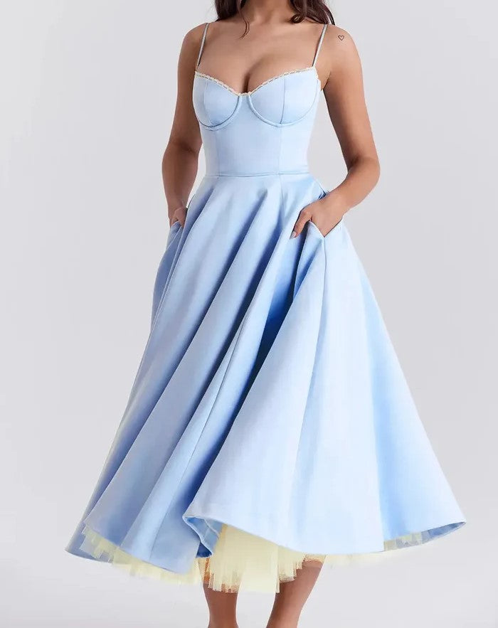 Damen Elegantes Lässiges Schickes Midikleid - Lisa