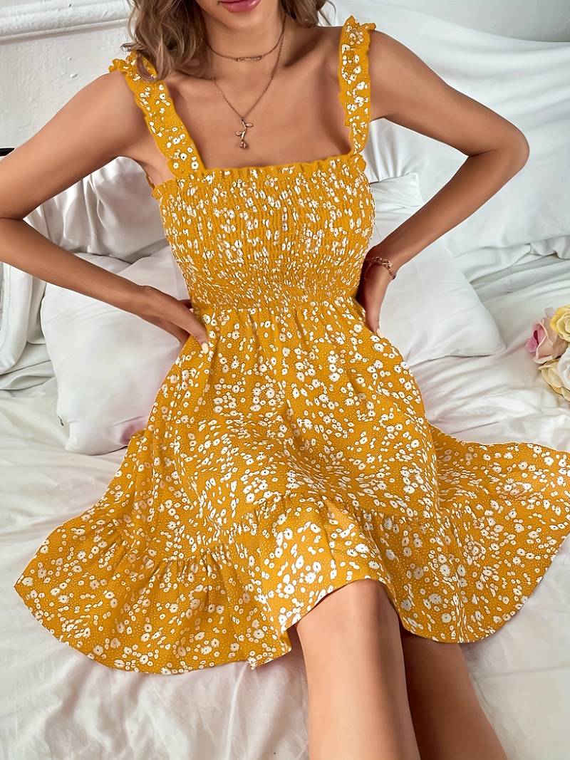 Damen Rückenfreies Tankkleid mit Rüschensaum für Elegante Anlässe - Heidi-4