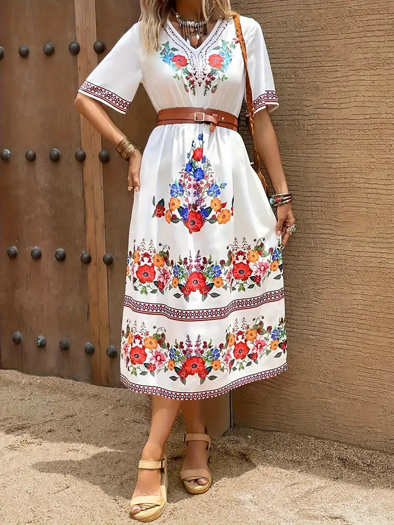 Variant image for Damen Abendkleid Elegantes V-Ausschnitt Design mit Langen Ärmeln - Lisa-1