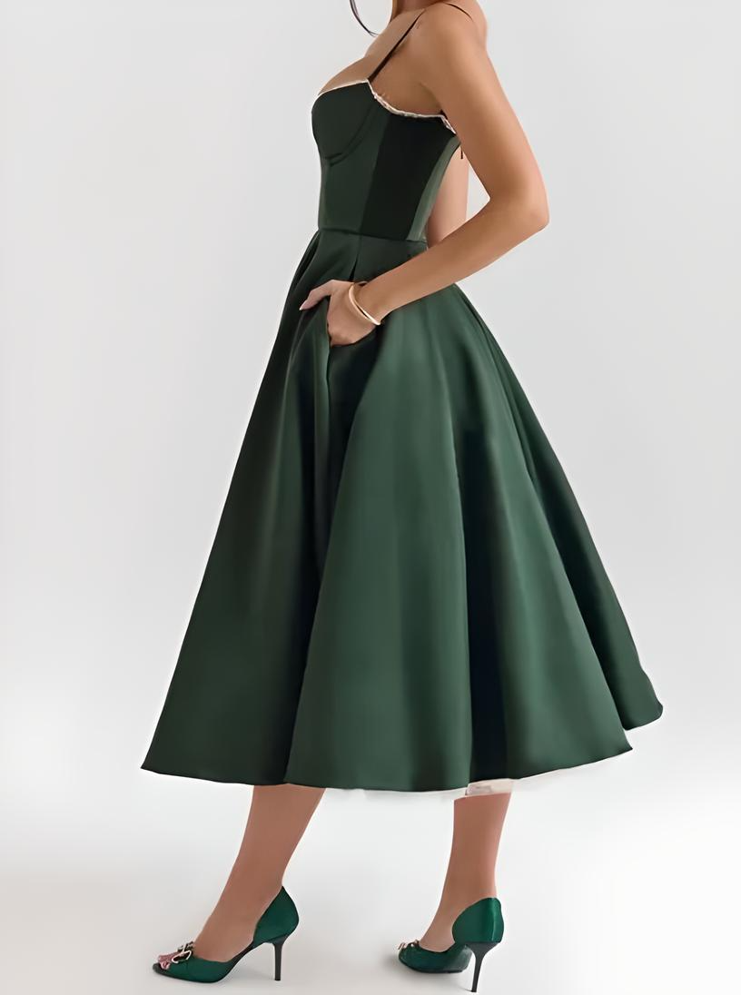 Damen Elegantes Lässiges Schickes Midikleid - Lisa