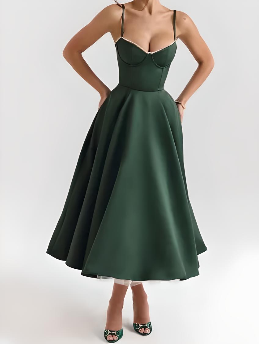Damen Elegantes Lässiges Schickes Midikleid - Lisa