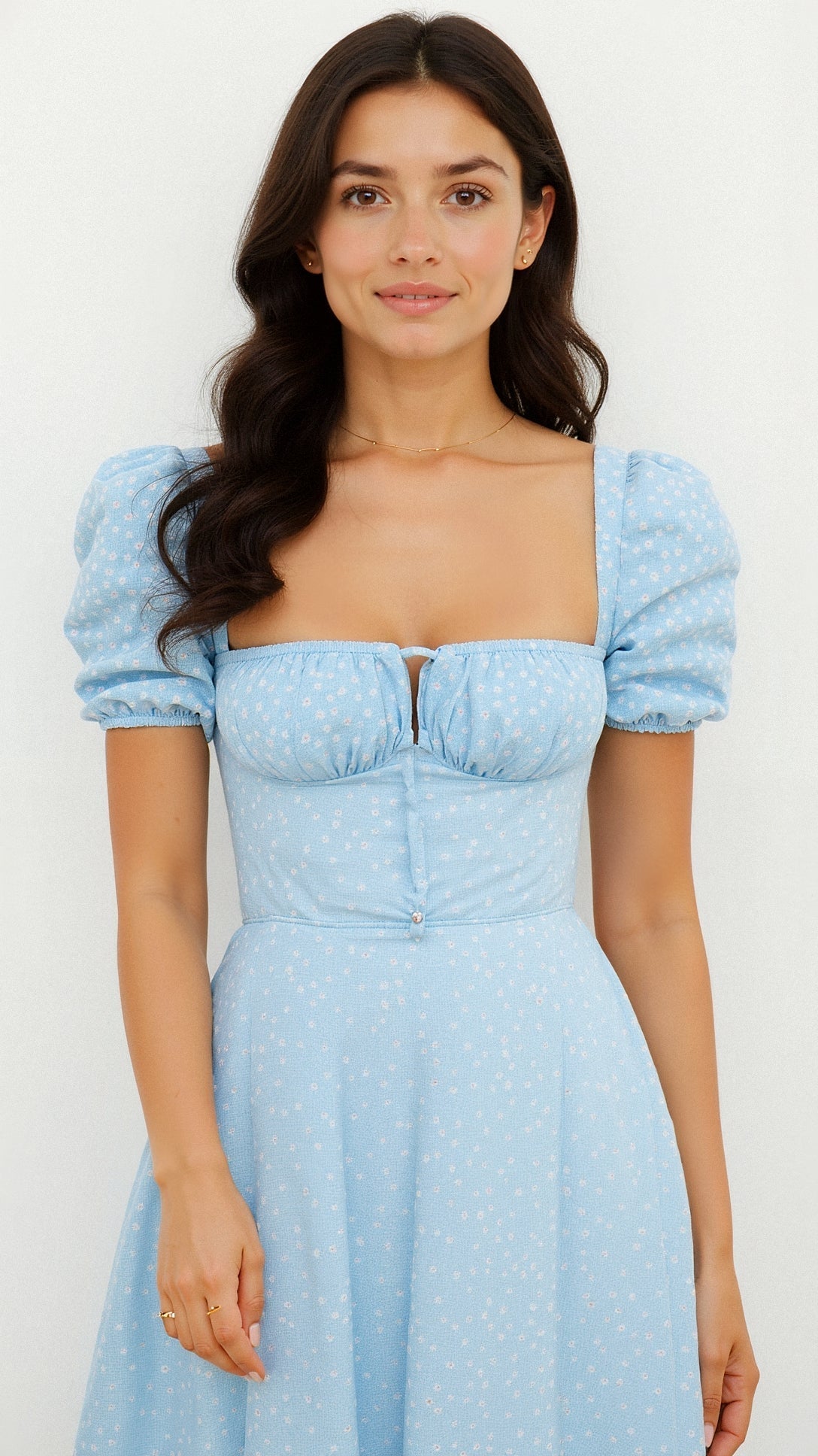 Damen Midikleid Elegantes Design mit Quadratischem Halsausschnitt - Daniela-5