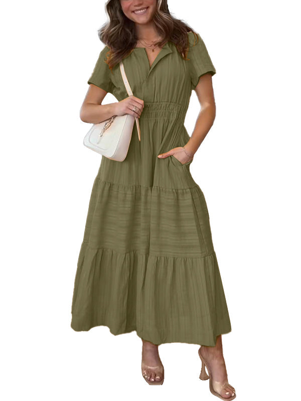 Variant image for Damen Boho Maxi Kleid Elegante A-Linie Ideal für Hochzeitsgäste - Mia-6