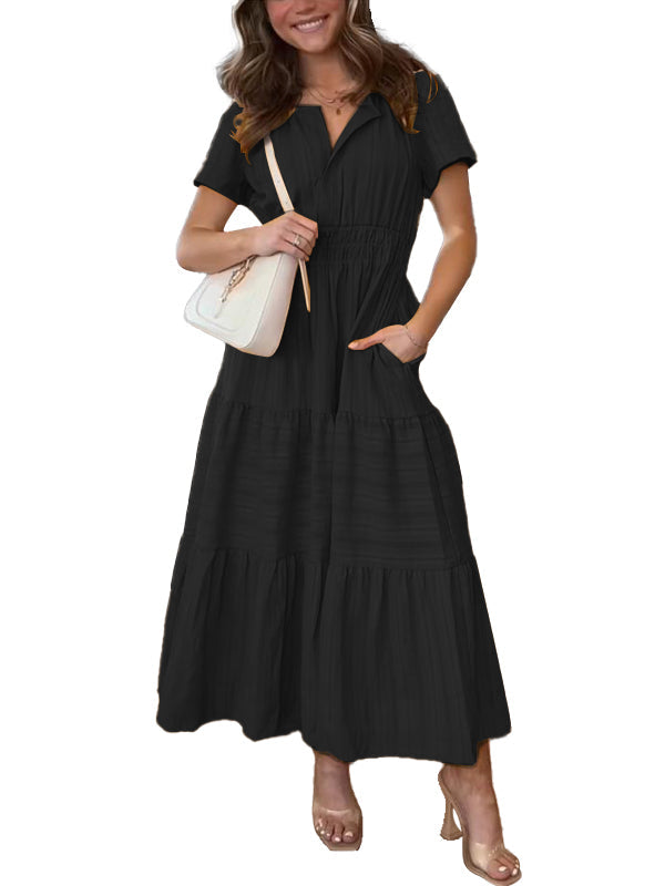 Variant image for Damen Boho Maxi Kleid Elegante A-Linie Ideal für Hochzeitsgäste - Mia-11