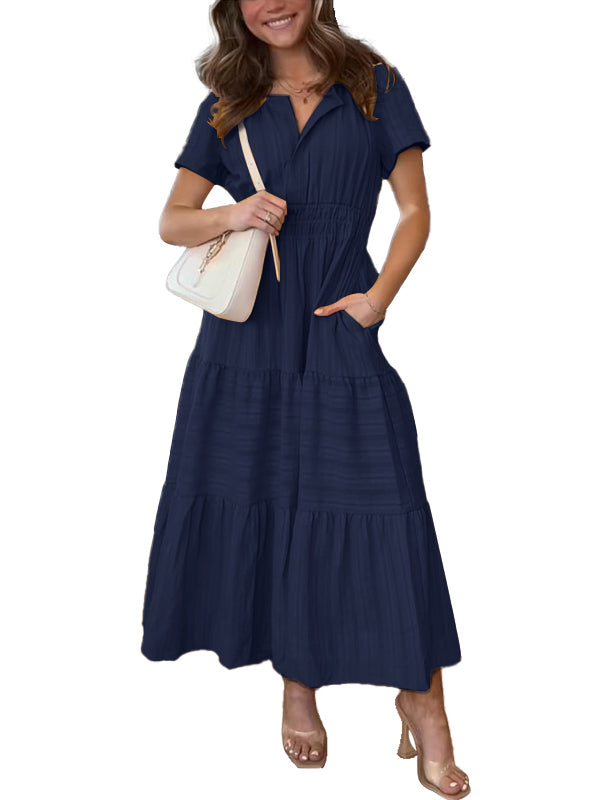 Variant image for Damen Boho Maxi Kleid Elegante A-Linie Ideal für Hochzeitsgäste - Mia-16