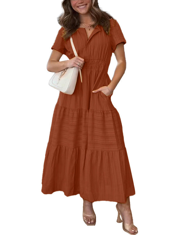 Variant image for Damen Boho Maxi Kleid Elegante A-Linie Ideal für Hochzeitsgäste - Mia-26