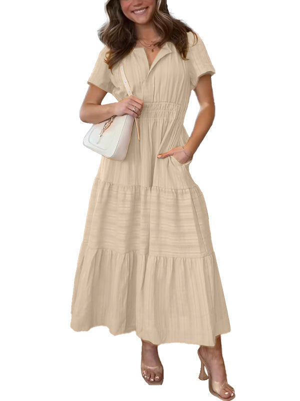 Variant image for Damen Boho Maxi Kleid Elegante A-Linie Ideal für Hochzeitsgäste - Mia-21