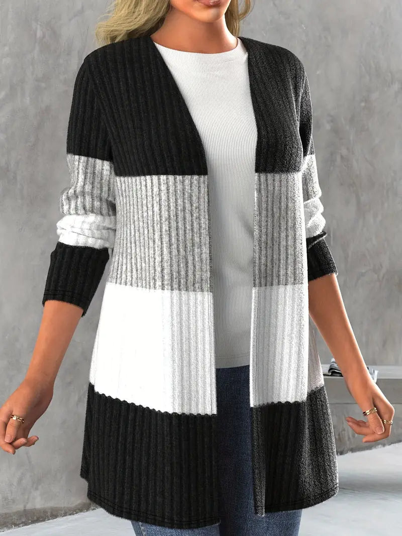 Strickjacke mit Offener Vorderseite