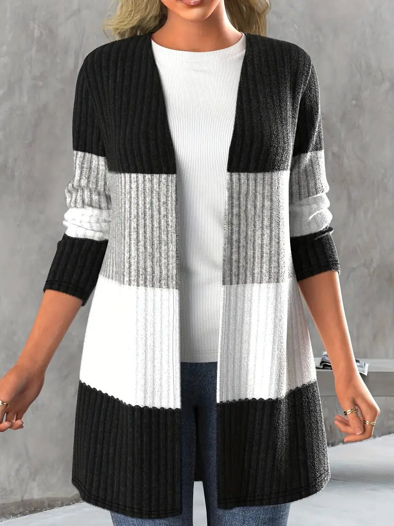 Strickjacke mit Offener Vorderseite