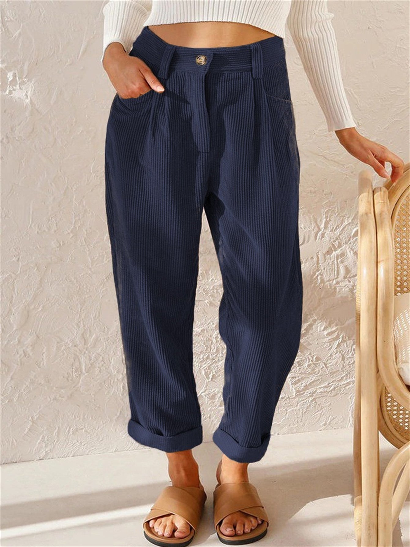 Almira - Stilvolle und Bequeme Damenhose mit Hoher Taille