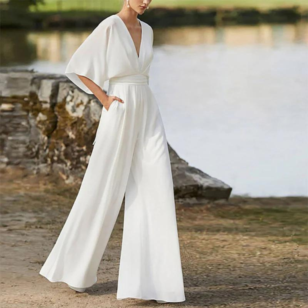 Stilvoller Damen-Jumpsuit mit halben Ärmeln