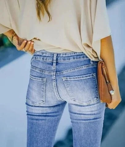 Jeans mit hoher Taille