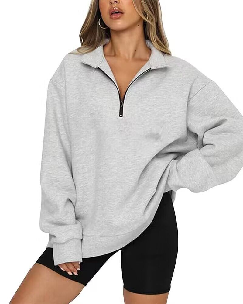 Janessa - Sweatshirt mit Kragen für Frauen