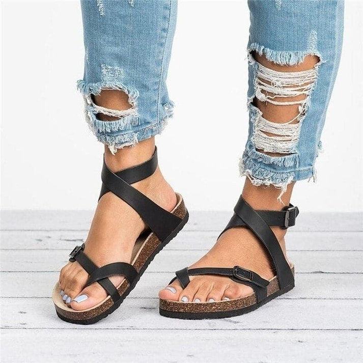 Elegante Sandalen mit Lederriemen für Damen - Leonora