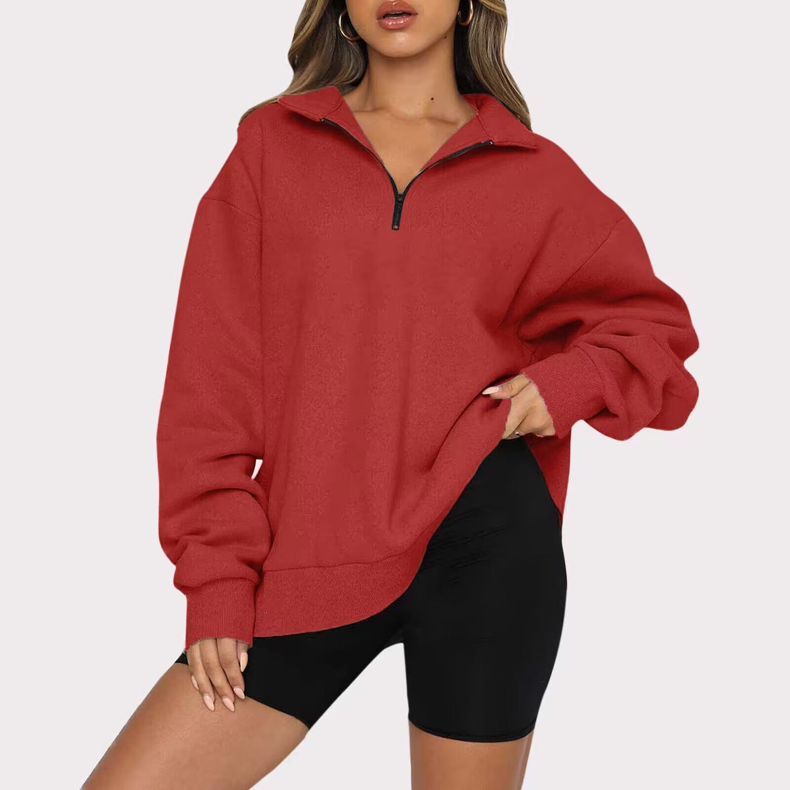 Janessa - Sweatshirt mit Kragen für Frauen