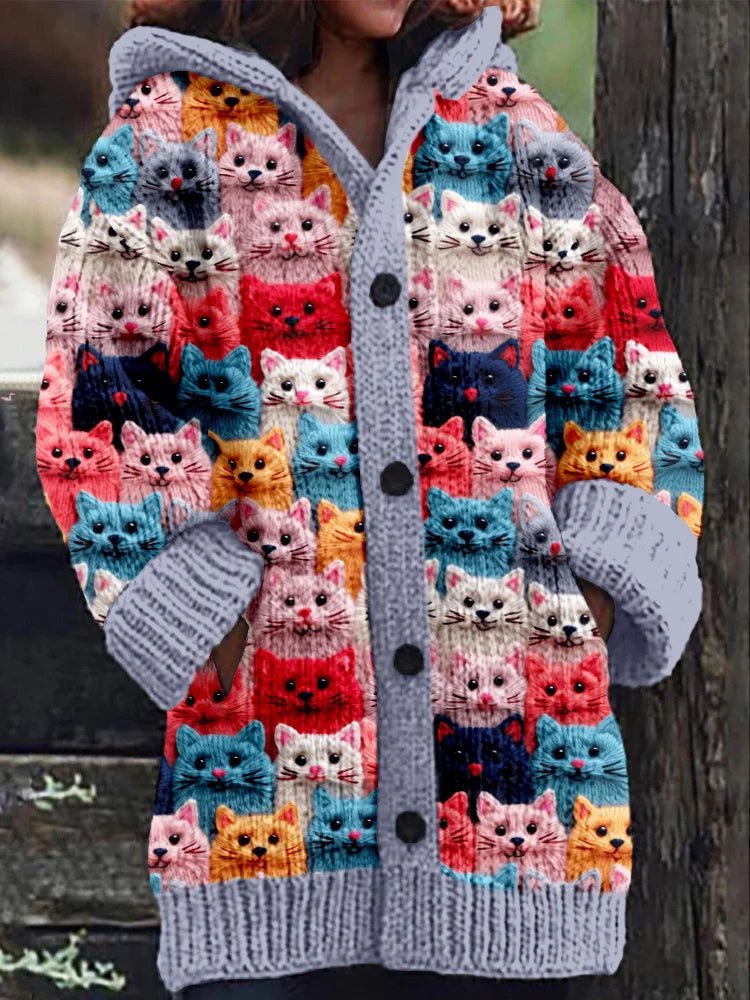Herbstjacke mit Kapuze und Druck