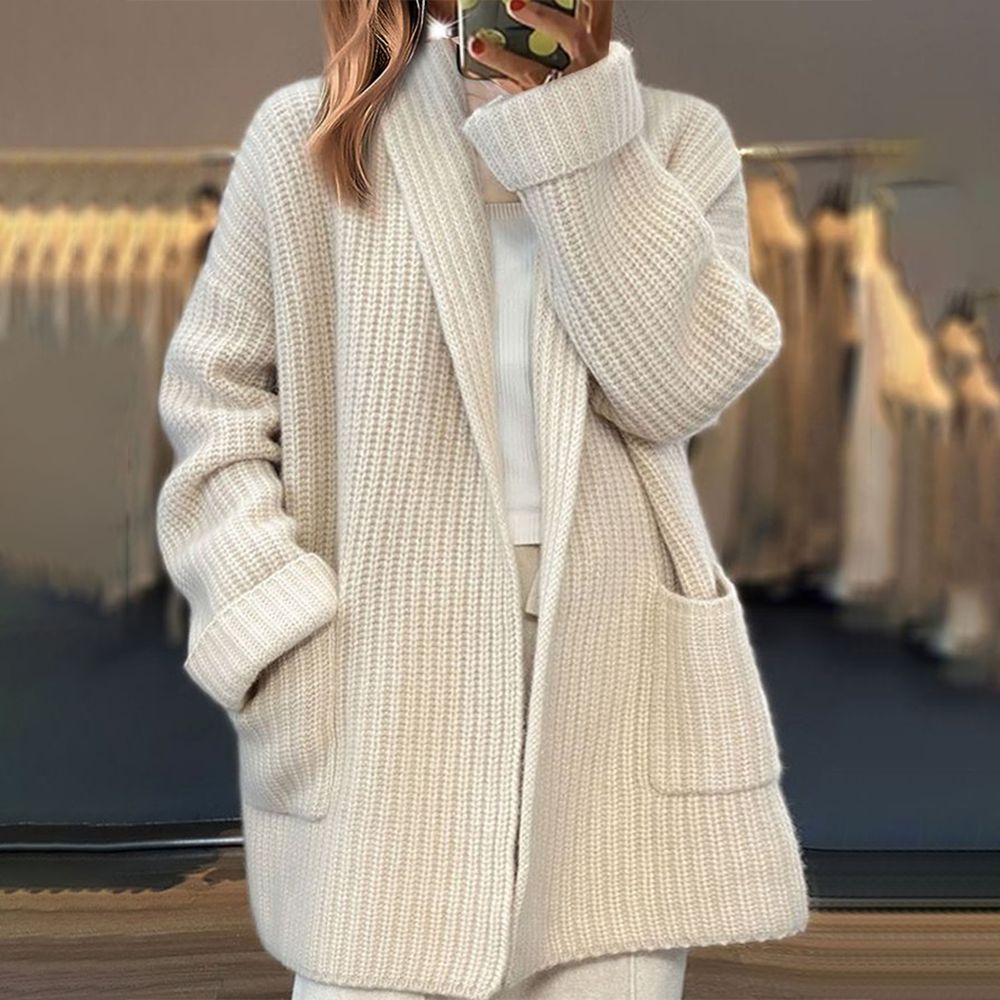 Bequemer Warme Damen Strickjacke