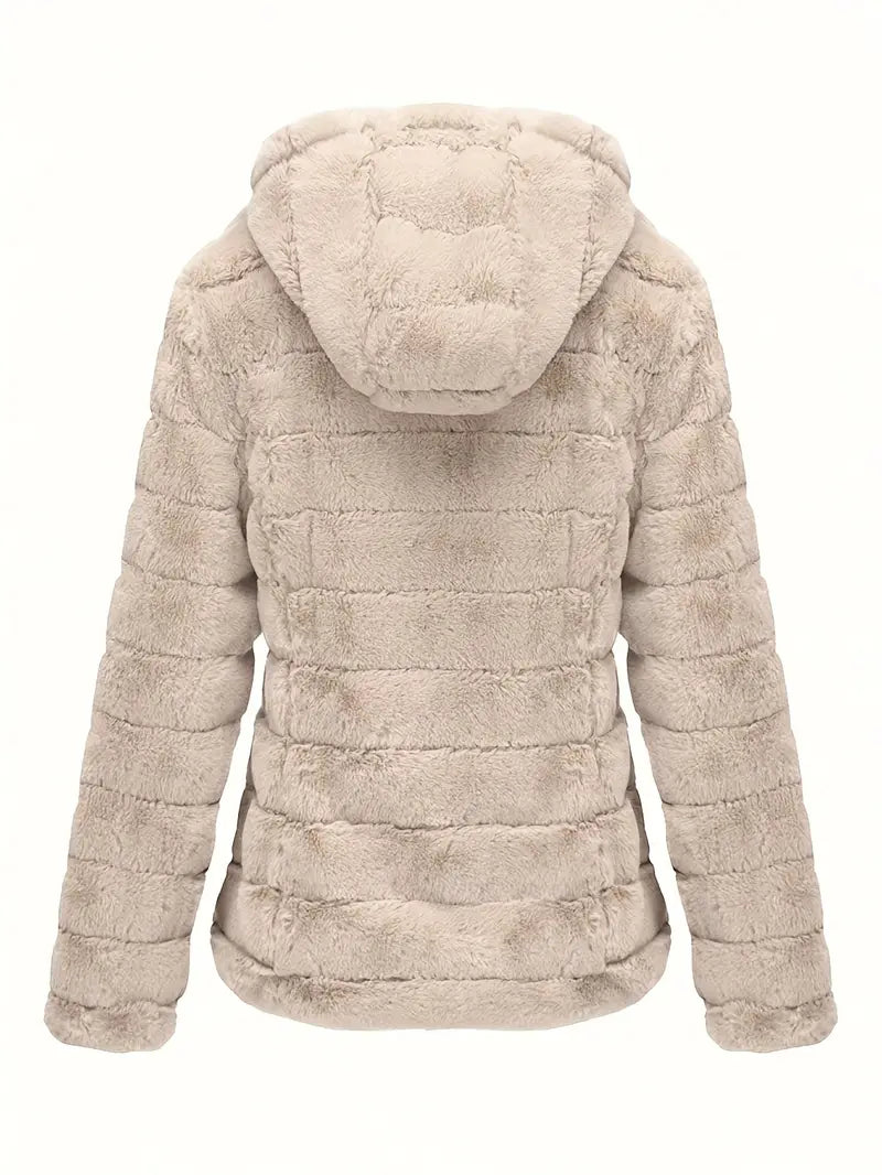 Vesper - Warme Teddyjacke mit kuscheliger Kapuze für Damen