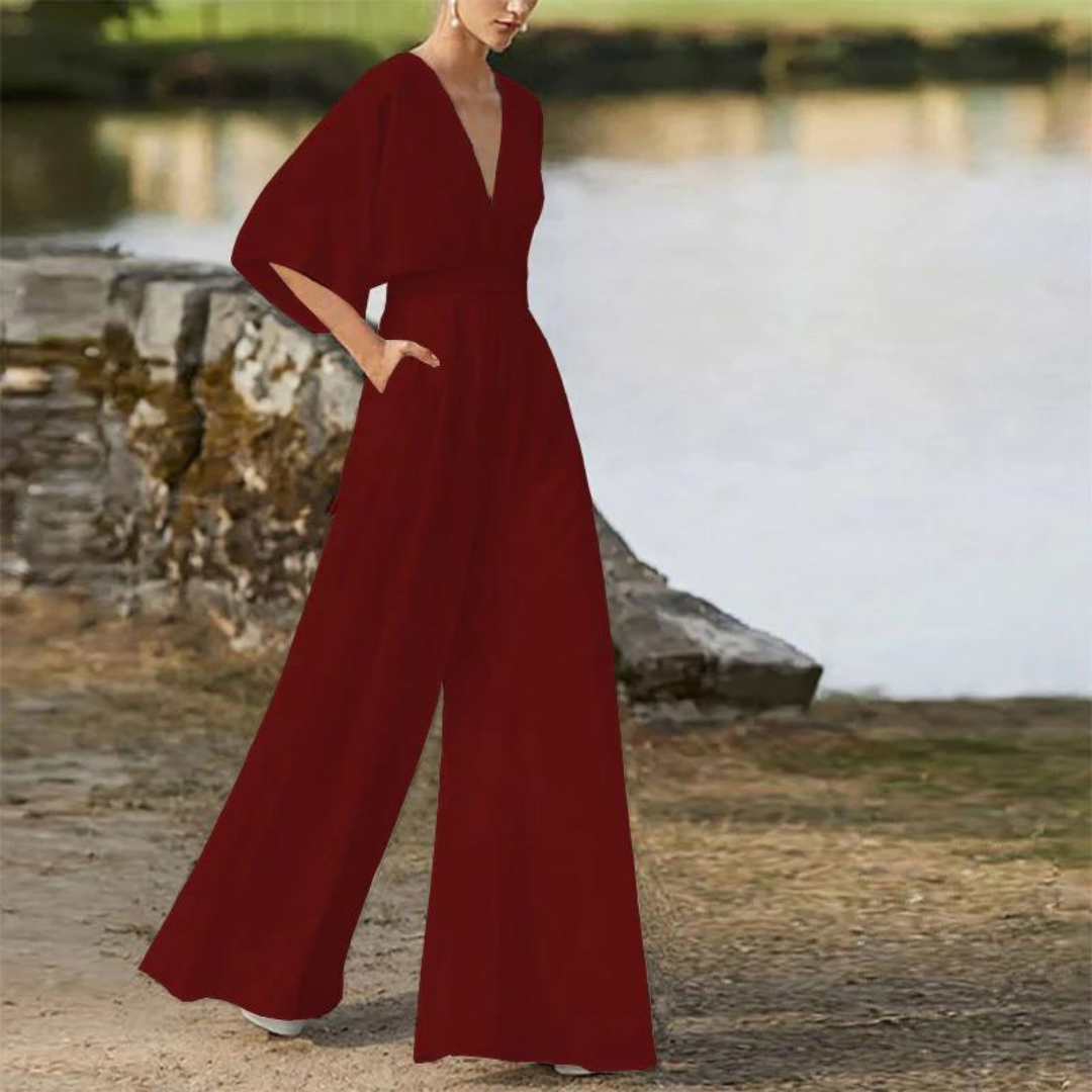 Stilvoller Damen-Jumpsuit mit halben Ärmeln