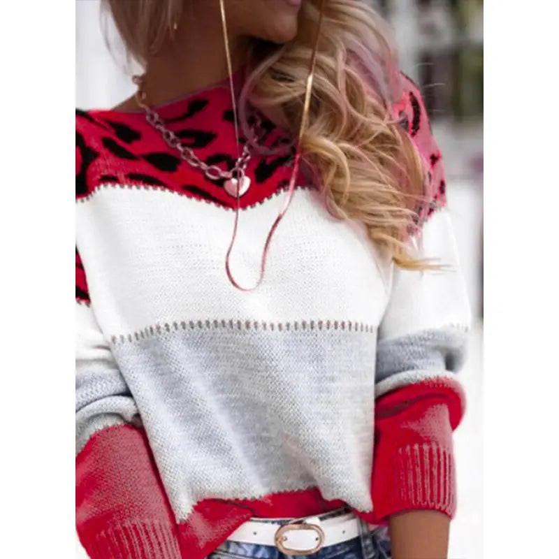 Stylisches bedrucktes Strick-Top