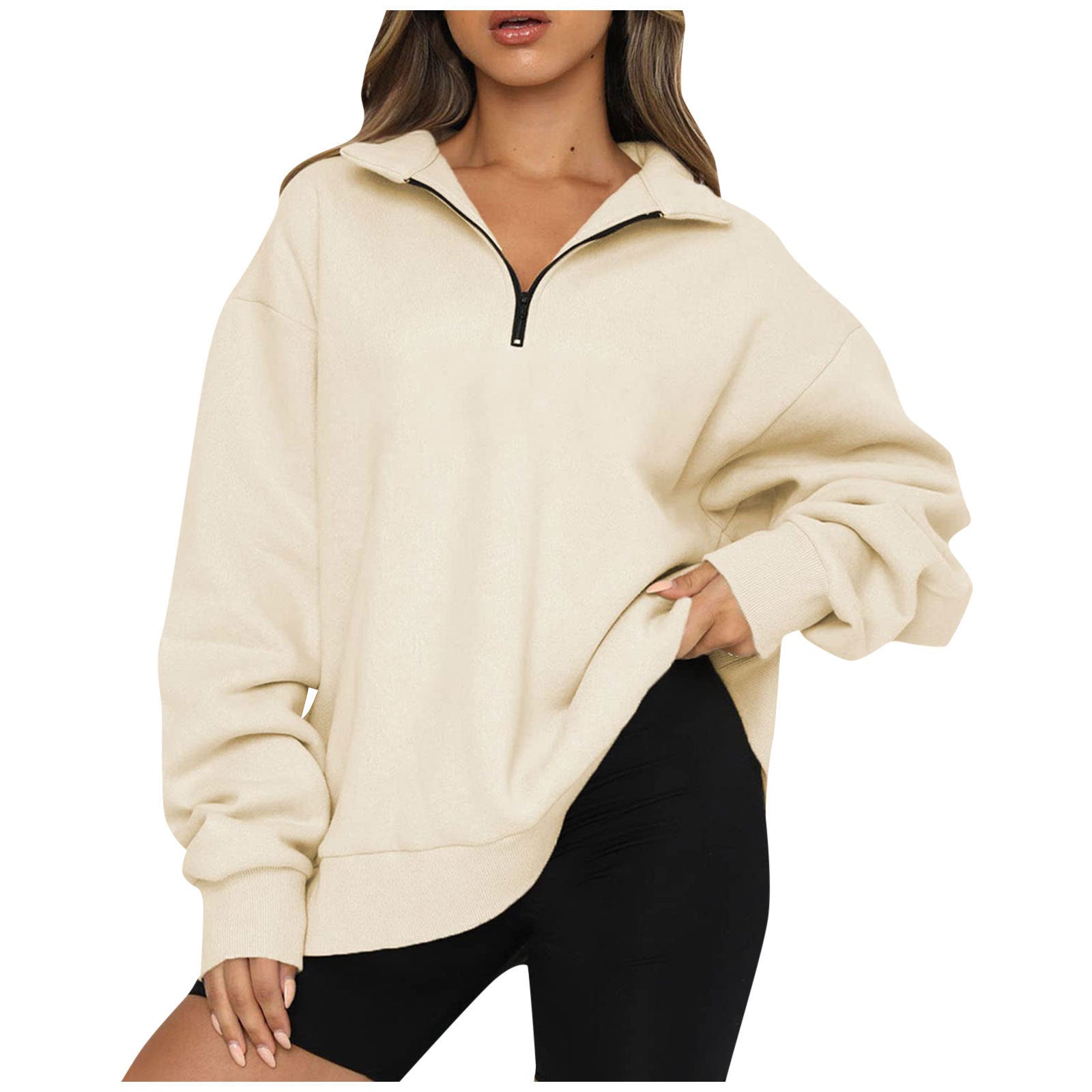 Janessa - Sweatshirt mit Kragen für Frauen