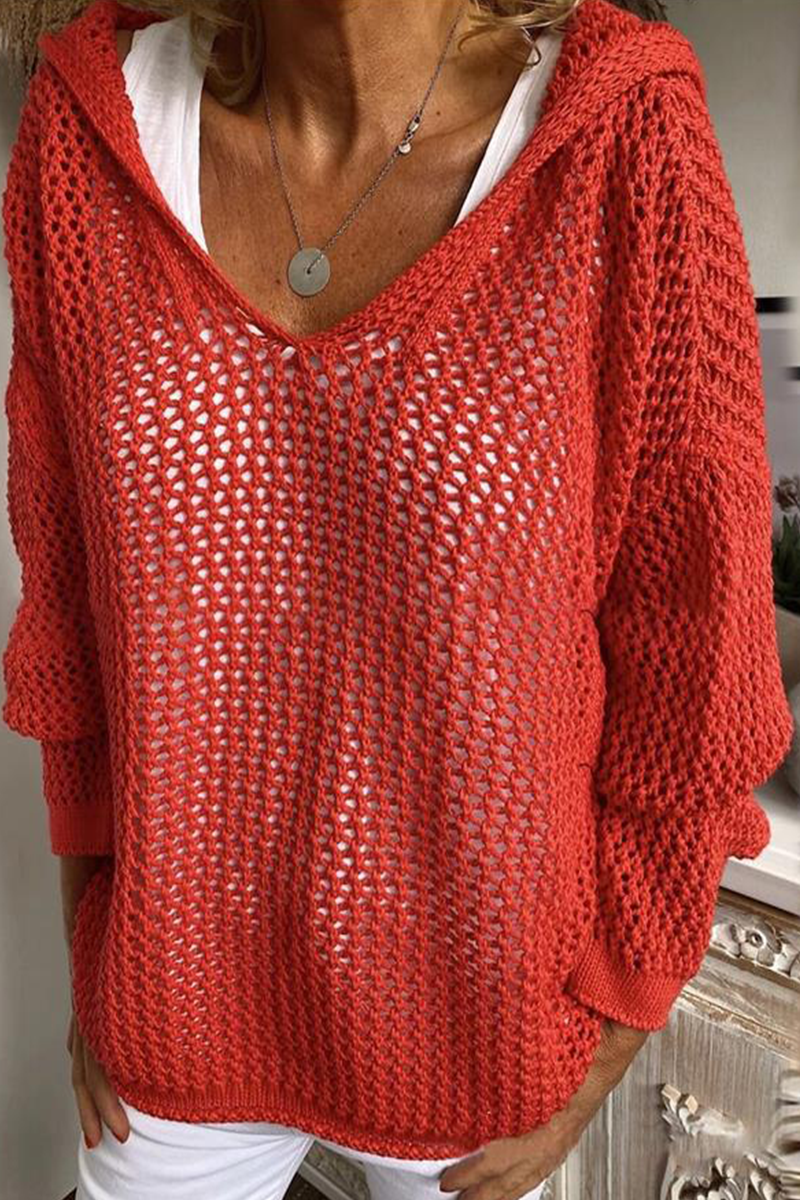 Sylvia - Strickpullover mit Kapuze