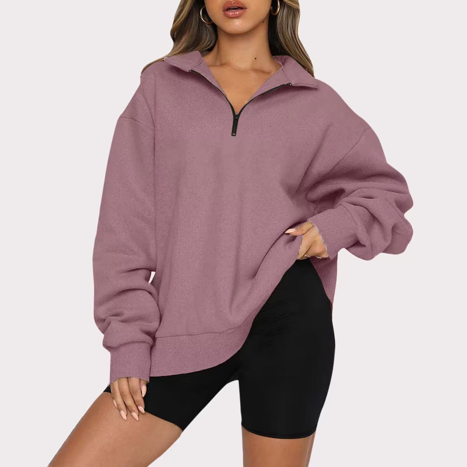 Janessa - Sweatshirt mit Kragen für Frauen