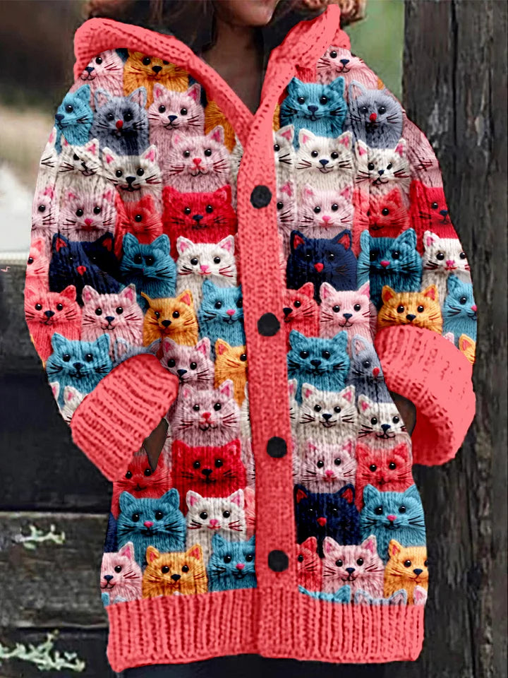 Herbstjacke mit Kapuze und Druck