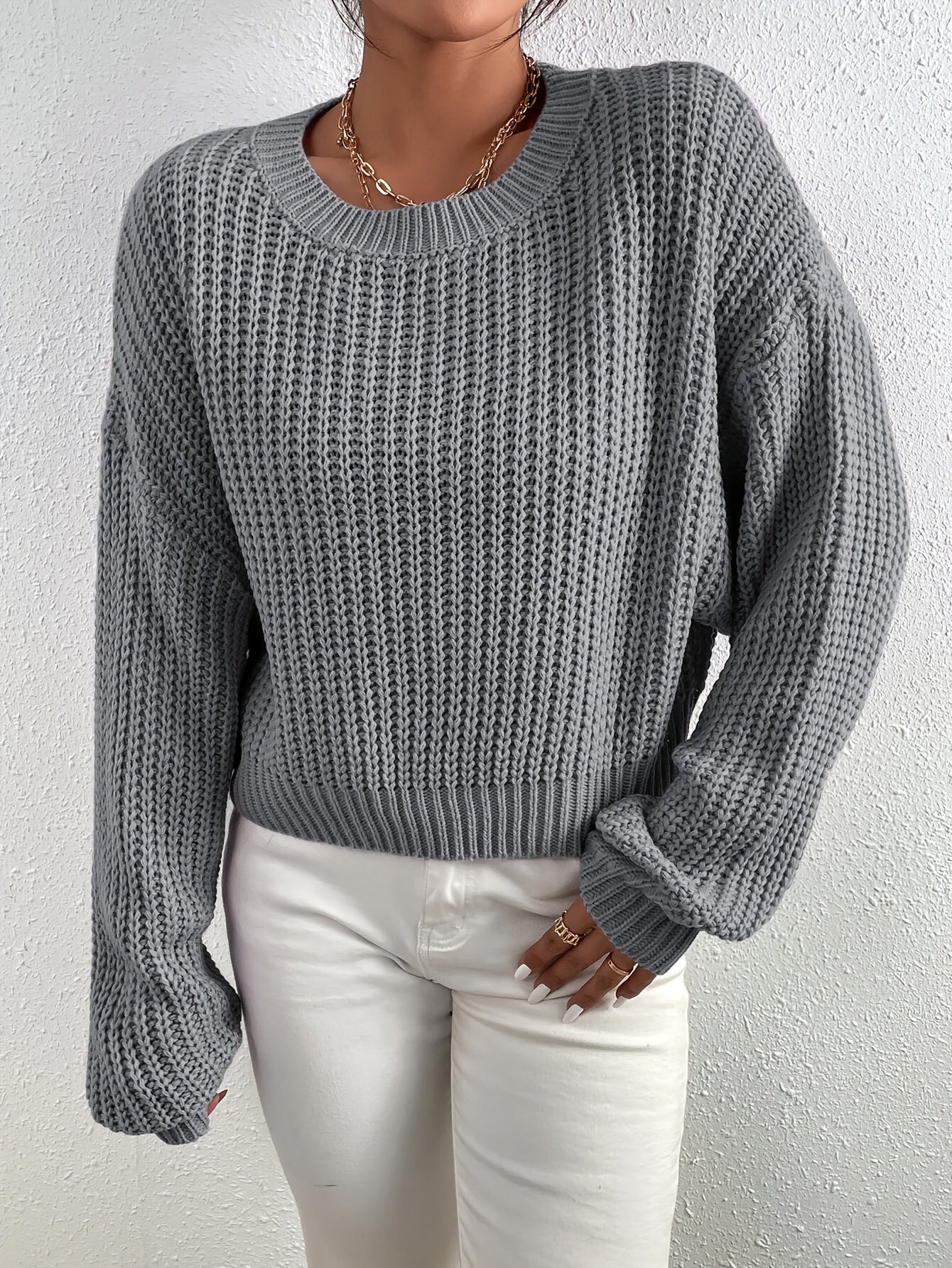 Simone - Pullover aus Baumwolle mit Rundhalsausschnitt