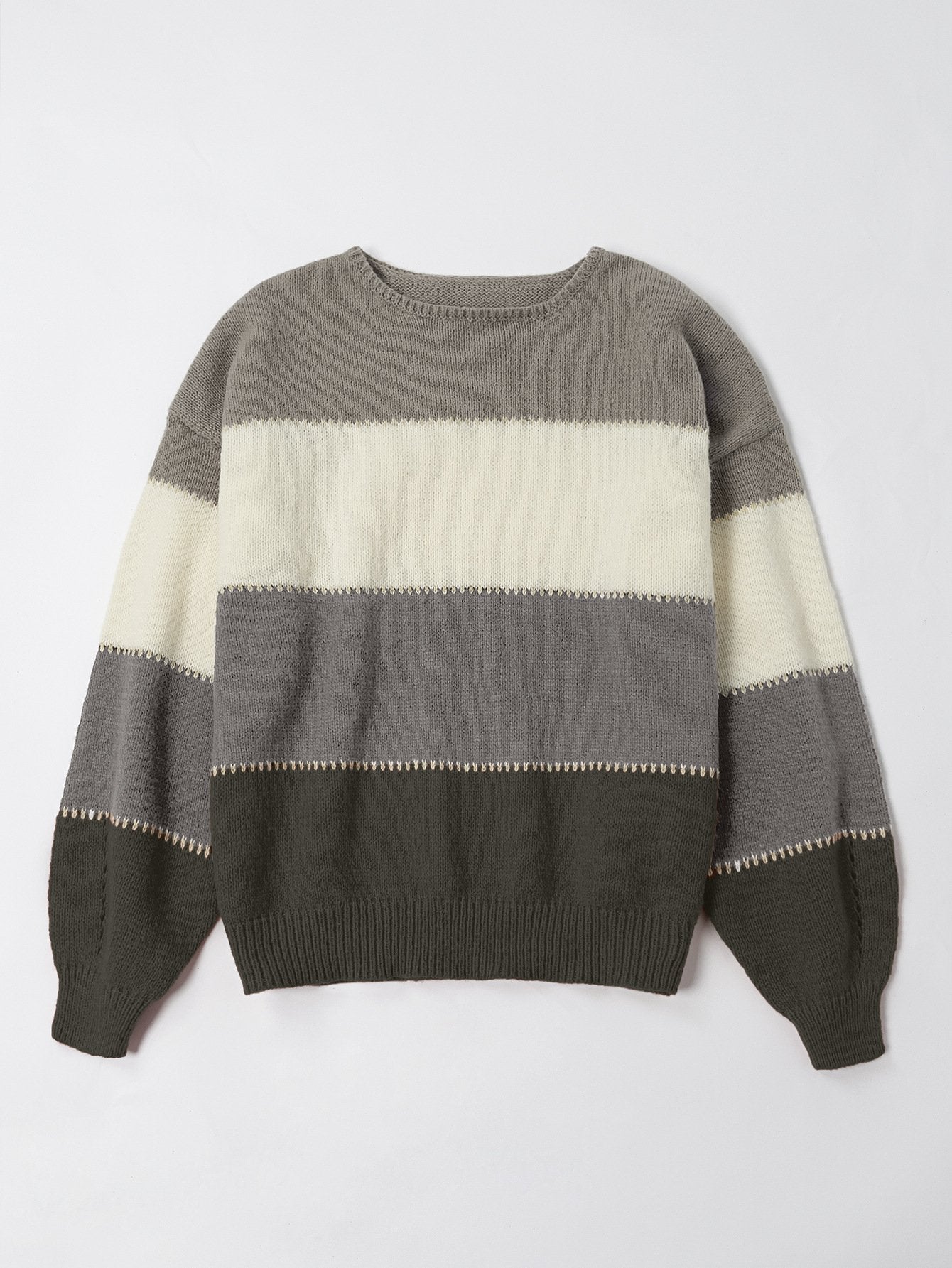 Katherine - Locker geschnittener Color Block Pullover