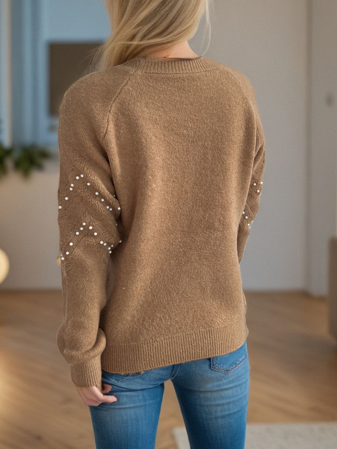 Sofía -  Pullover mit Perlenbesatz warm