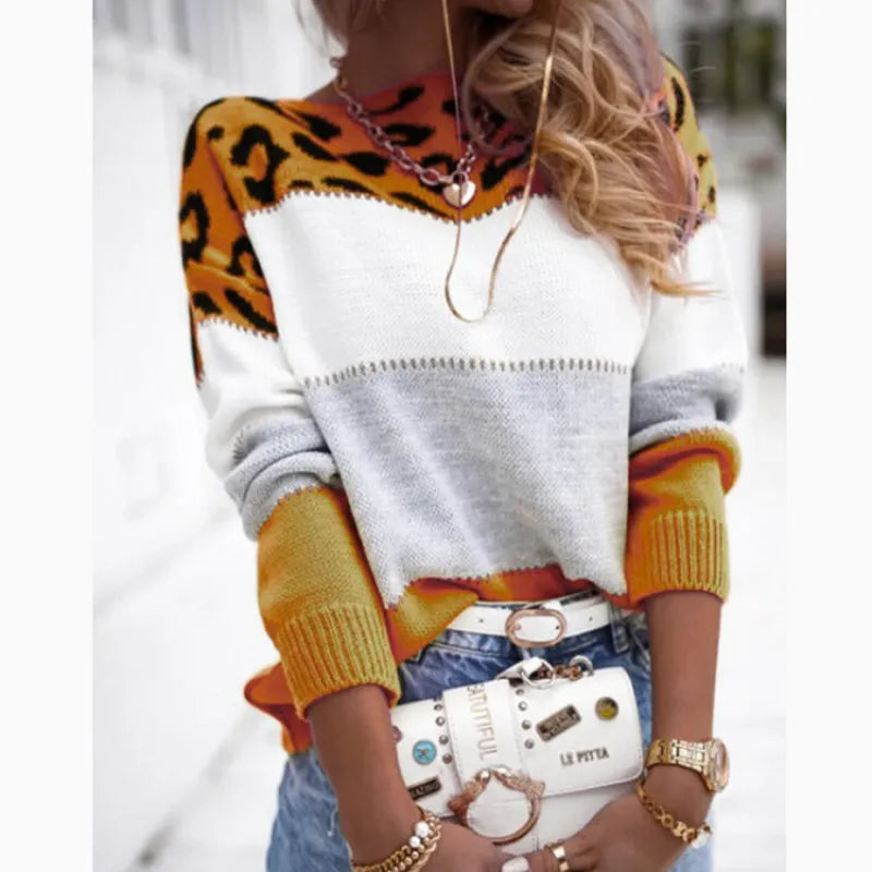 Stylisches bedrucktes Strick-Top