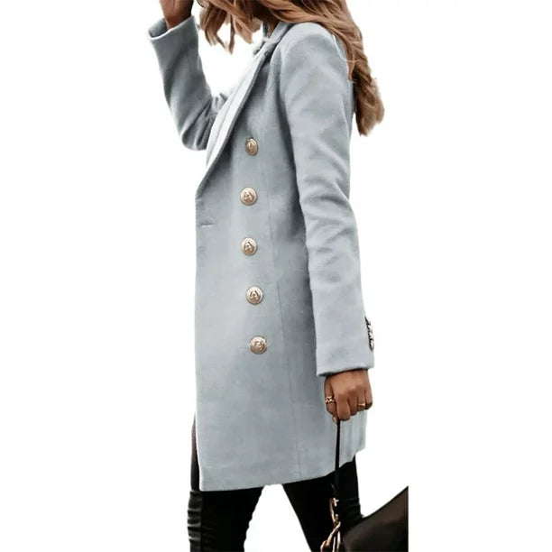 Solide Farbe Mantel Jacke - Lozenda