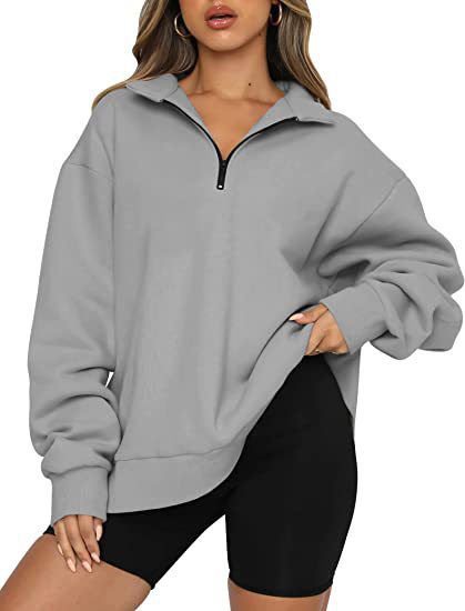 Janessa - Sweatshirt mit Kragen für Frauen