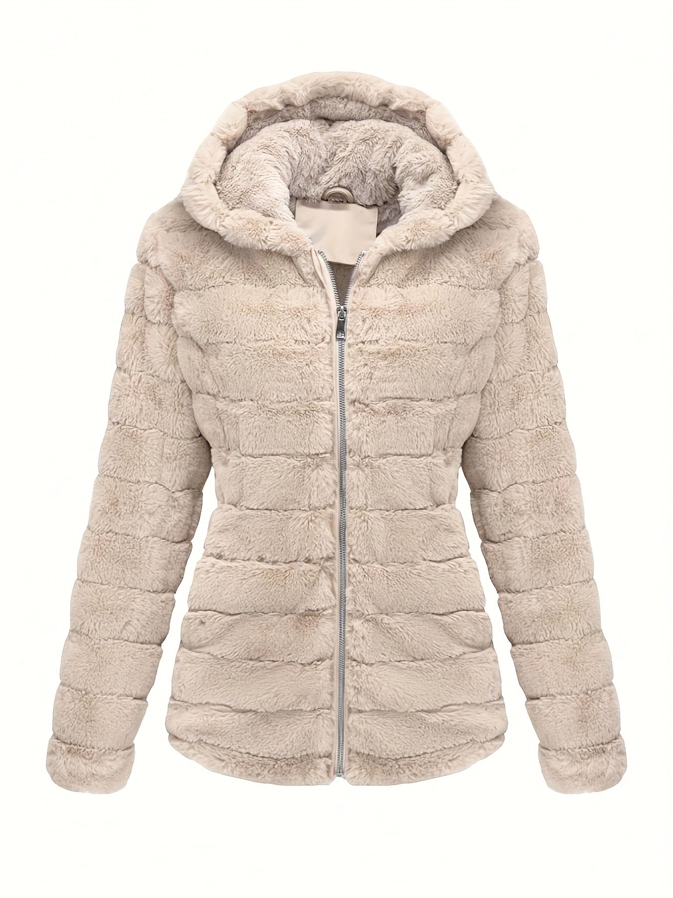 Vesper - Warme Teddyjacke mit kuscheliger Kapuze für Damen