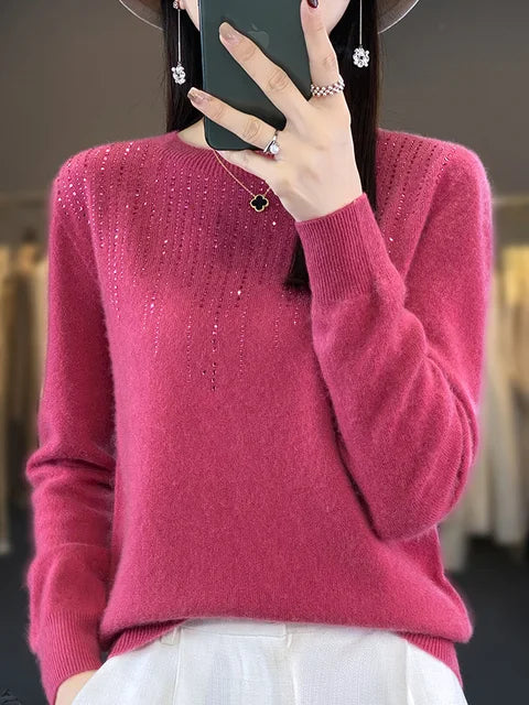 Warme glitzernde Strickjacke
