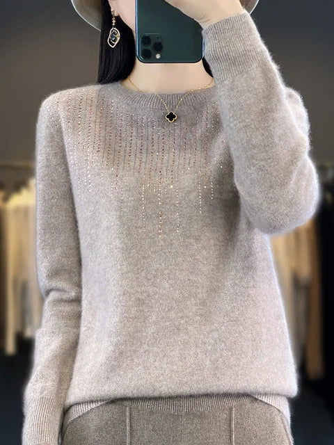 Warme glitzernde Strickjacke