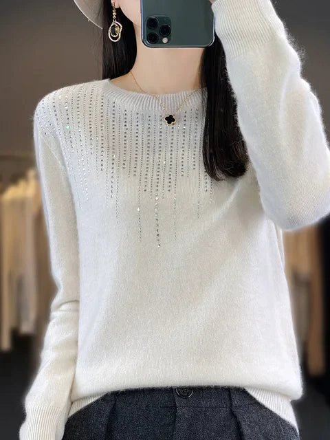 Warme glitzernde Strickjacke