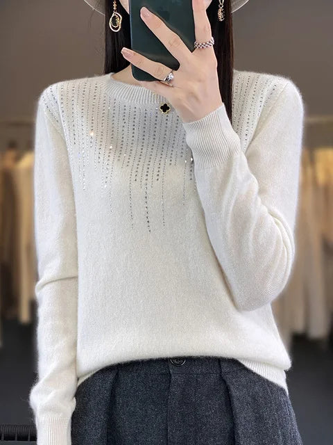 Warme glitzernde Strickjacke