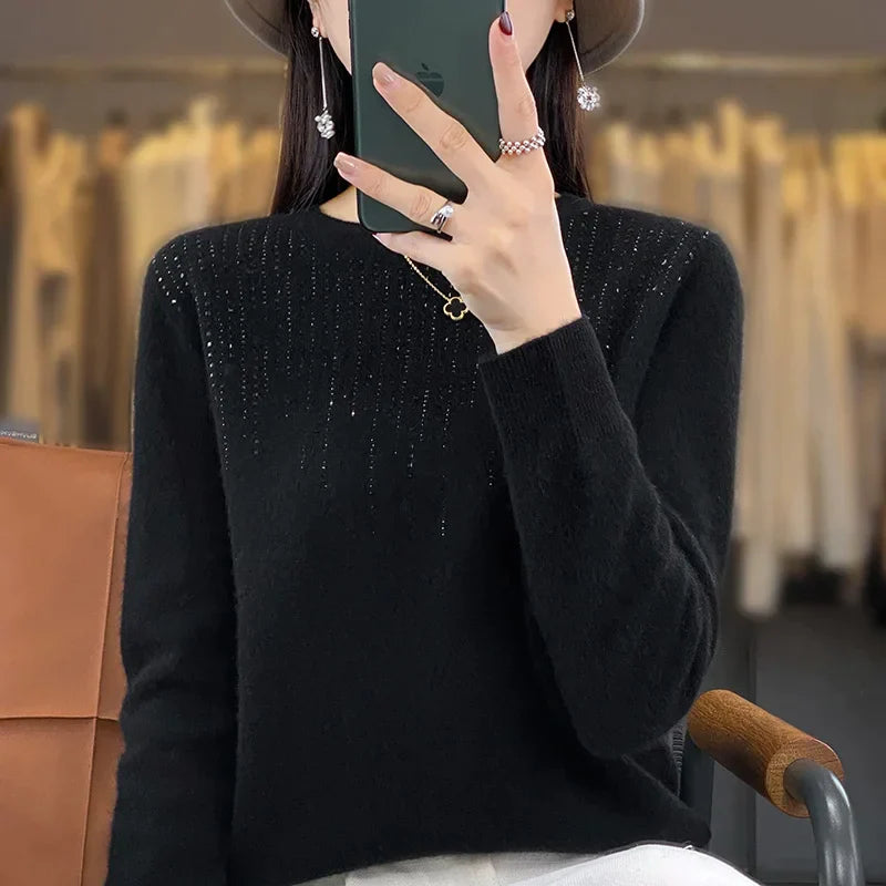Warme glitzernde Strickjacke