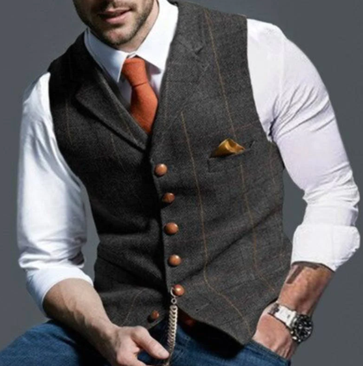 Oswald - Stilvolle Vintage Weste für Herren