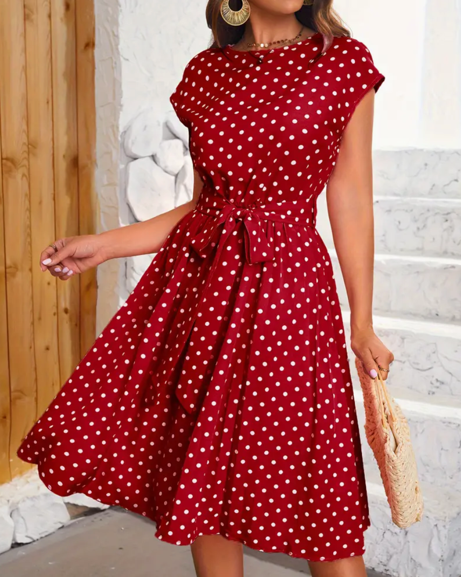 Retro Chic Vintage Polka Kleid für Damen - Clarise