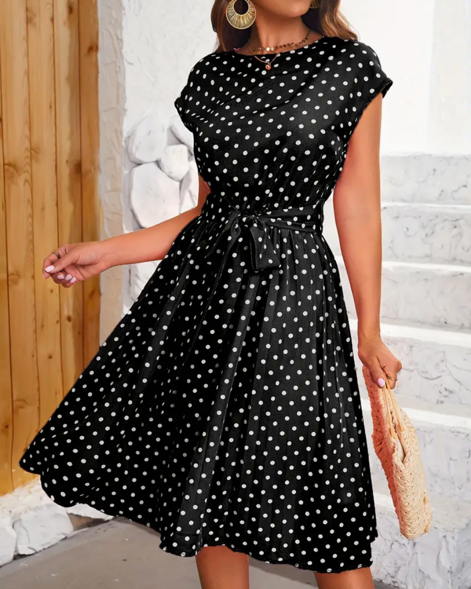 Retro Chic Vintage Polka Kleid für Damen - Clarise