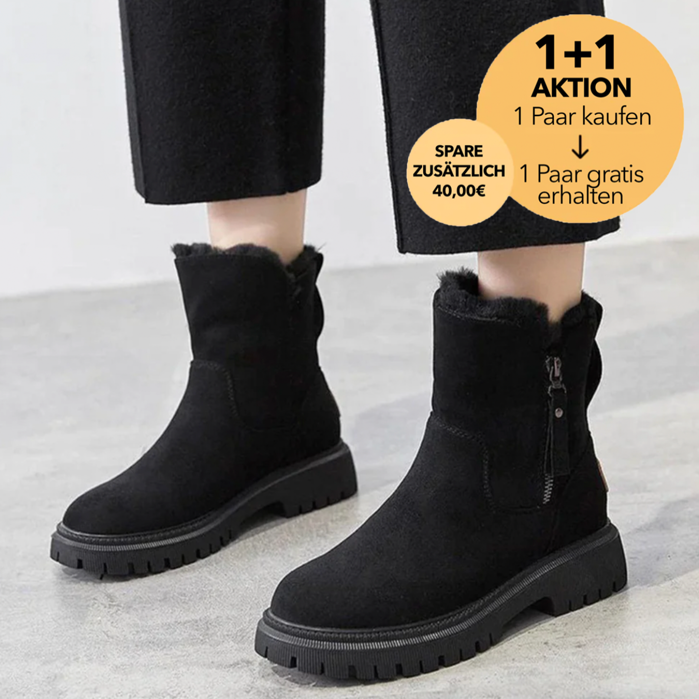 1+1 Schneestiefel mit Futter
