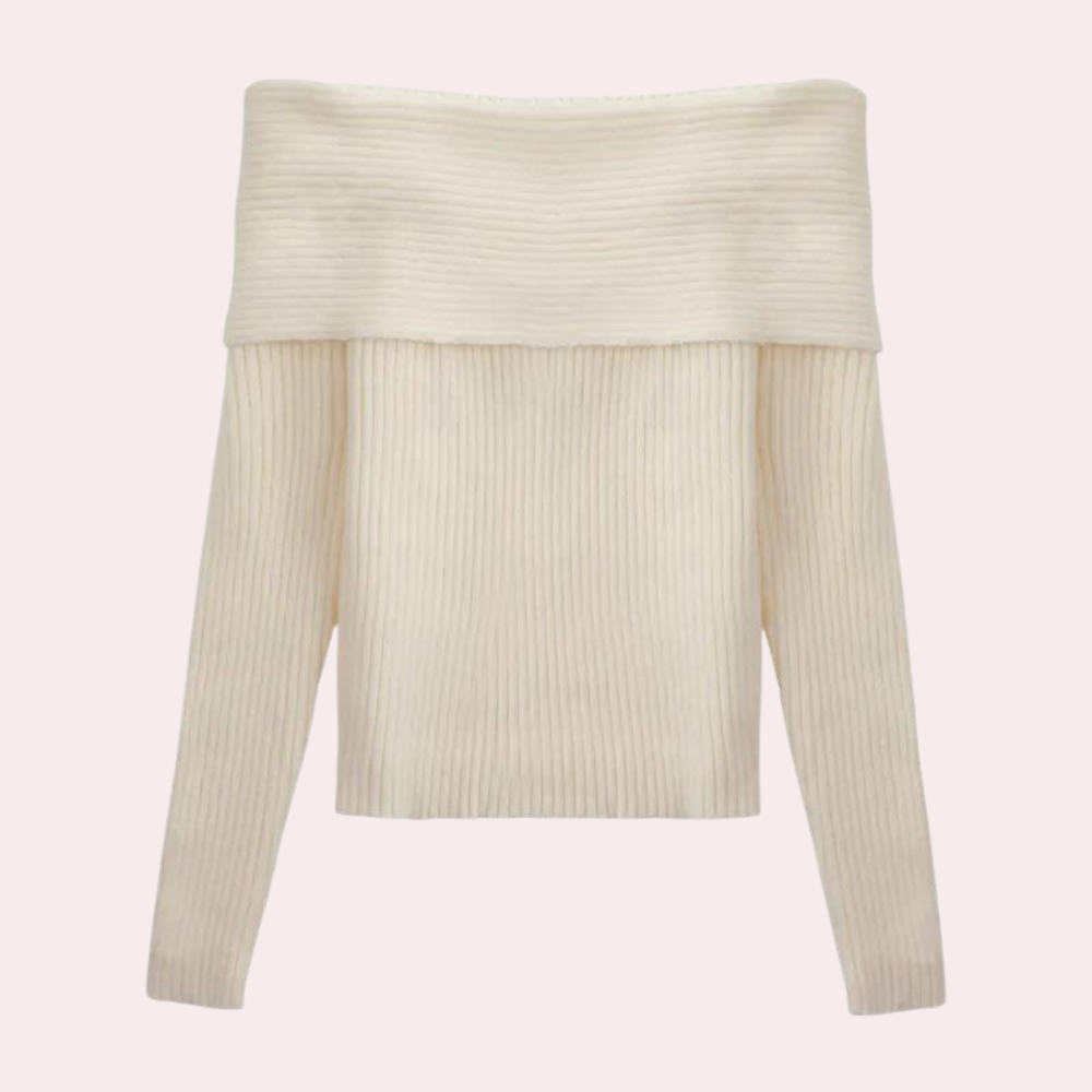 Lora - Eleganter Off-Shoulder Pullover für Frauen